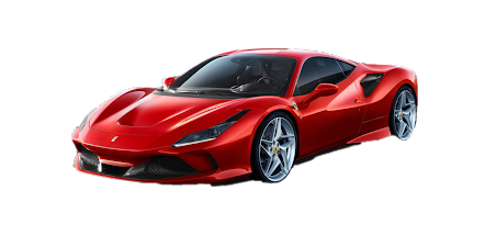 Superfast Red Ferrari Transparent Background