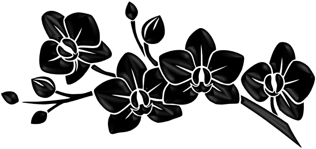 Swirl Bloem Silhouet PNG Clipart