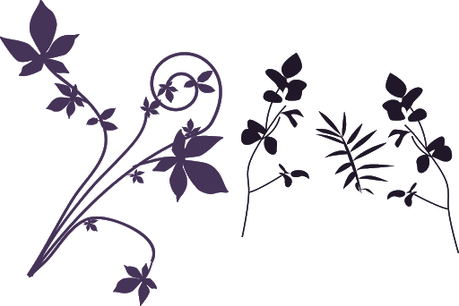 Swirl Blume Silhouette transparent PNG