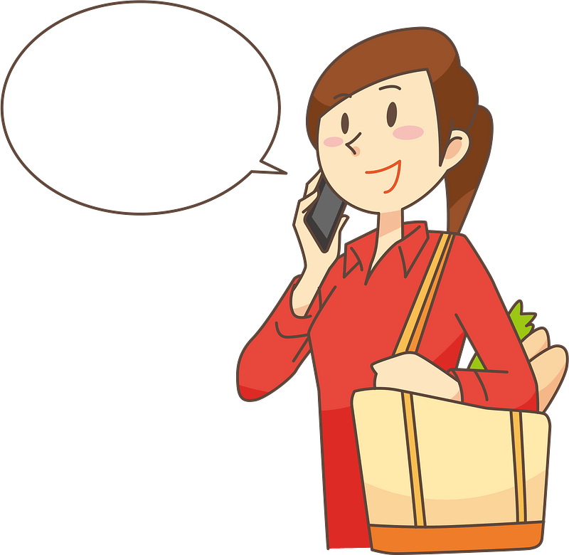 Talking Girl Using Mobile Phone Clipart Transparent PNG