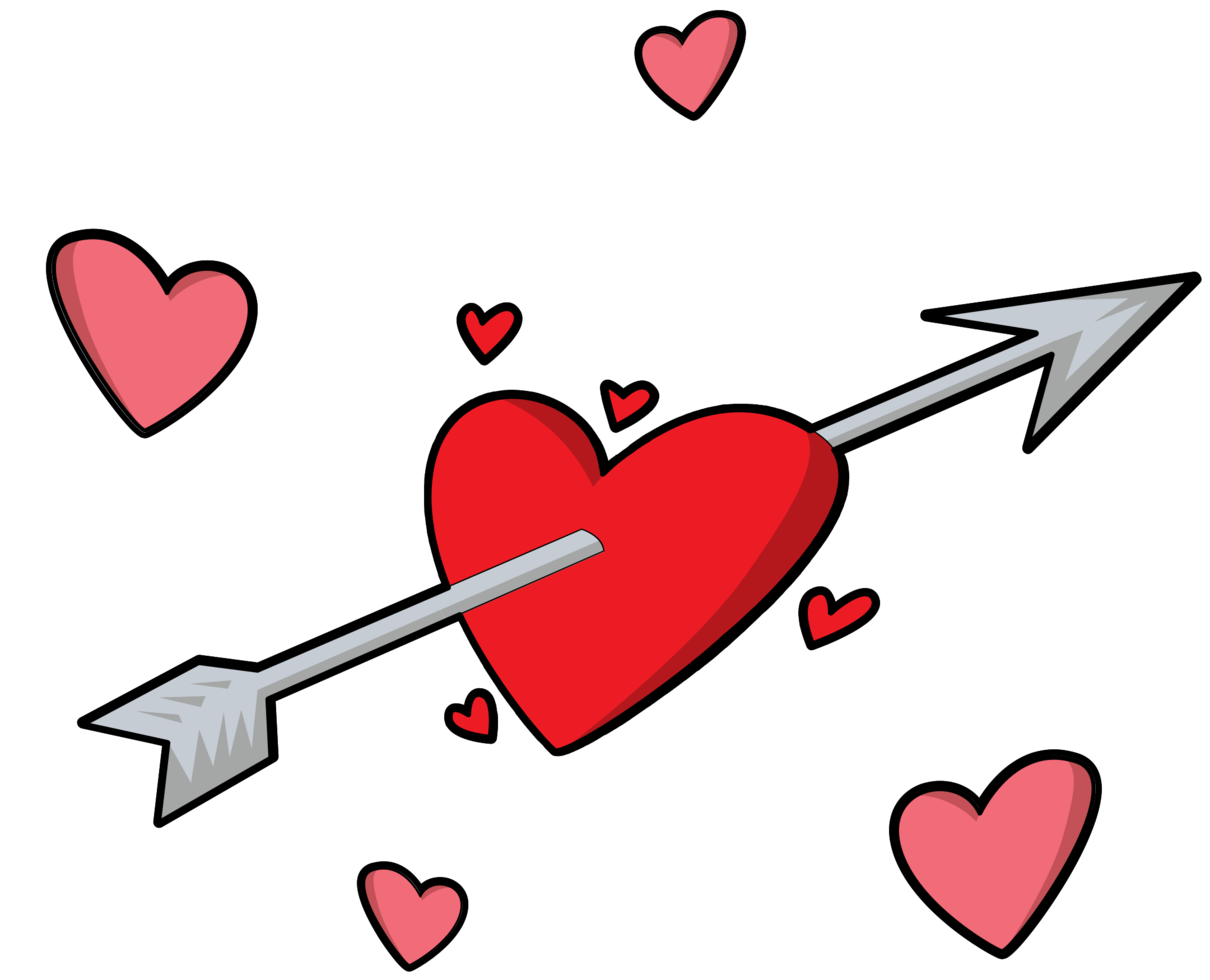 Valentine Heart Arrow PNG File