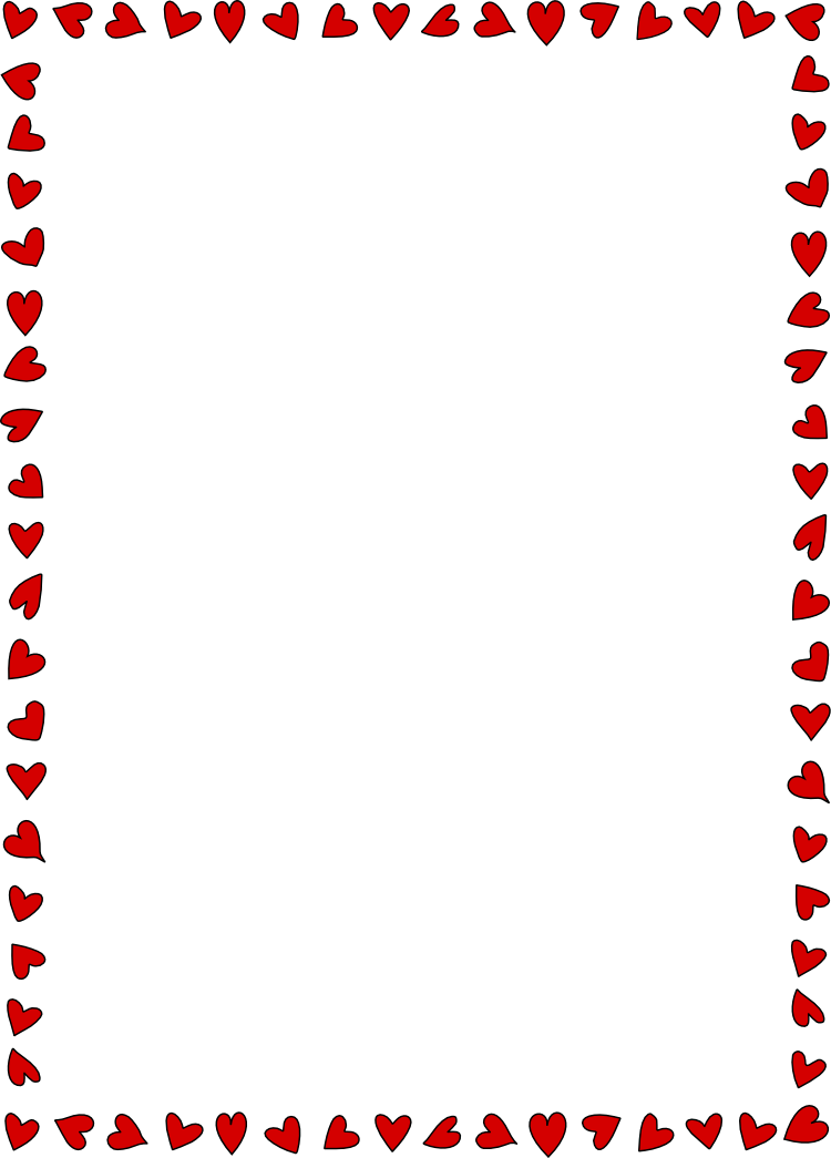 Valentines Day Border Clipart PNG