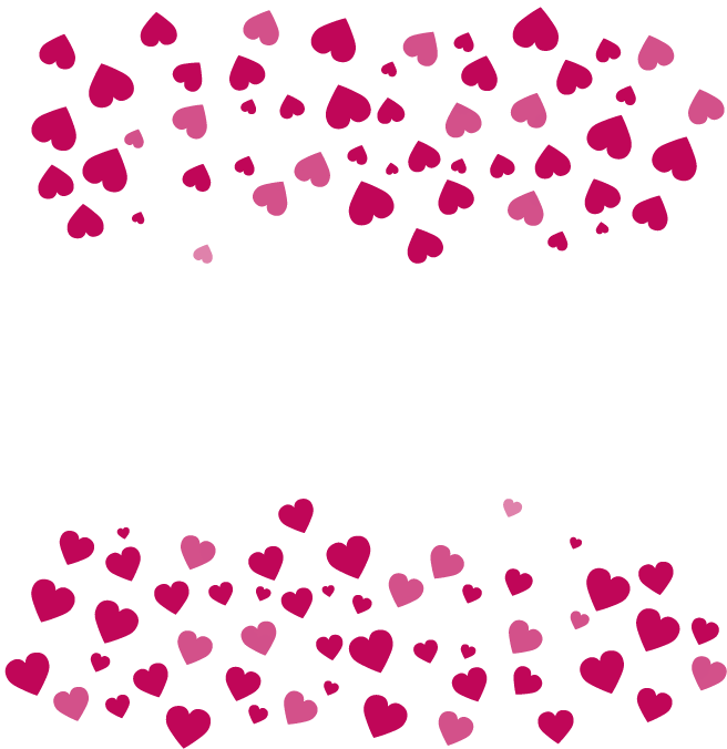 Valentines Day Border Pink Clipart PNG