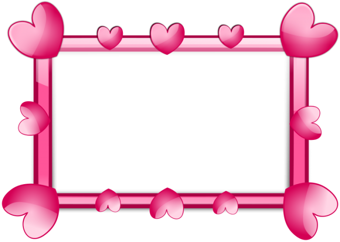 Valentines Day Border Pink PNG