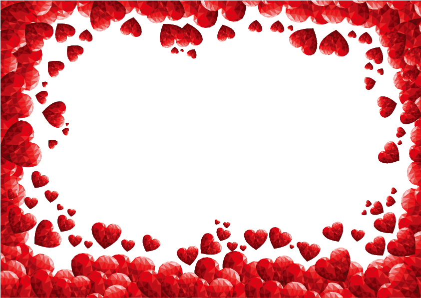 Valentines Day Border Red PNG