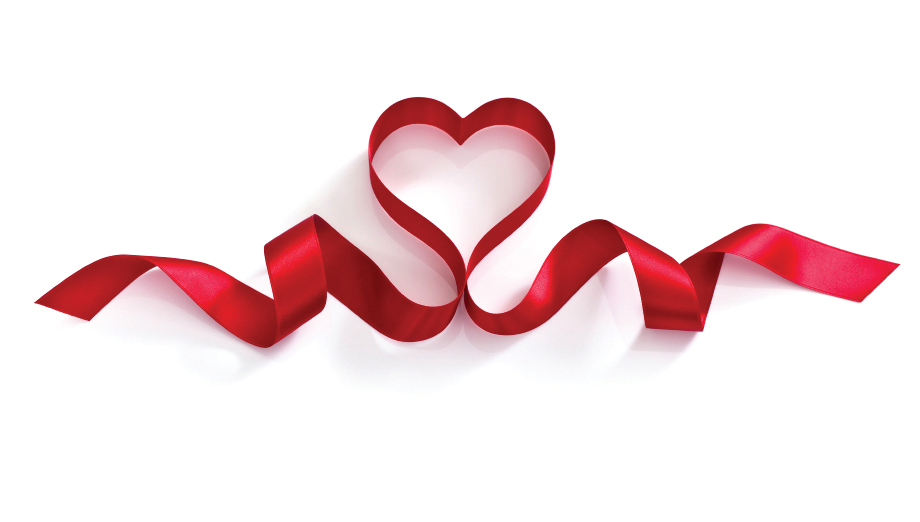 Valentines Day Heart Ribbon PNG