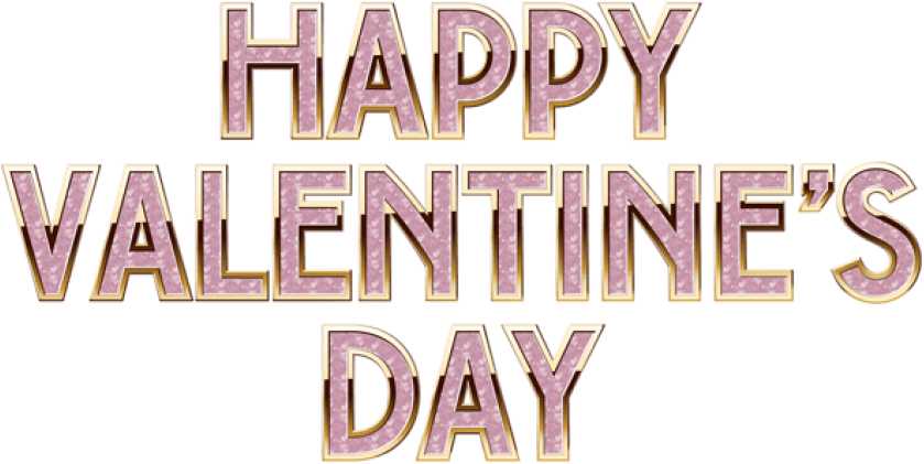 Valentines Day Text PNG Image