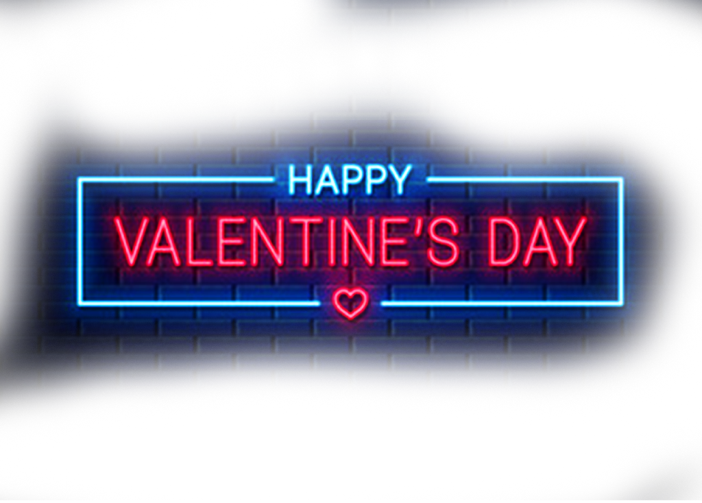 День Святого Валентина текст PNG прозрачный образ