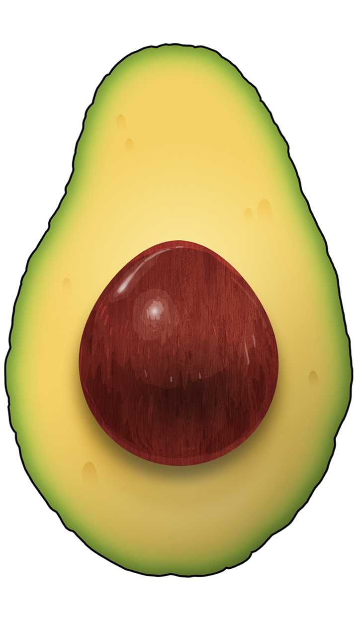 Vector Avocado PNG Image