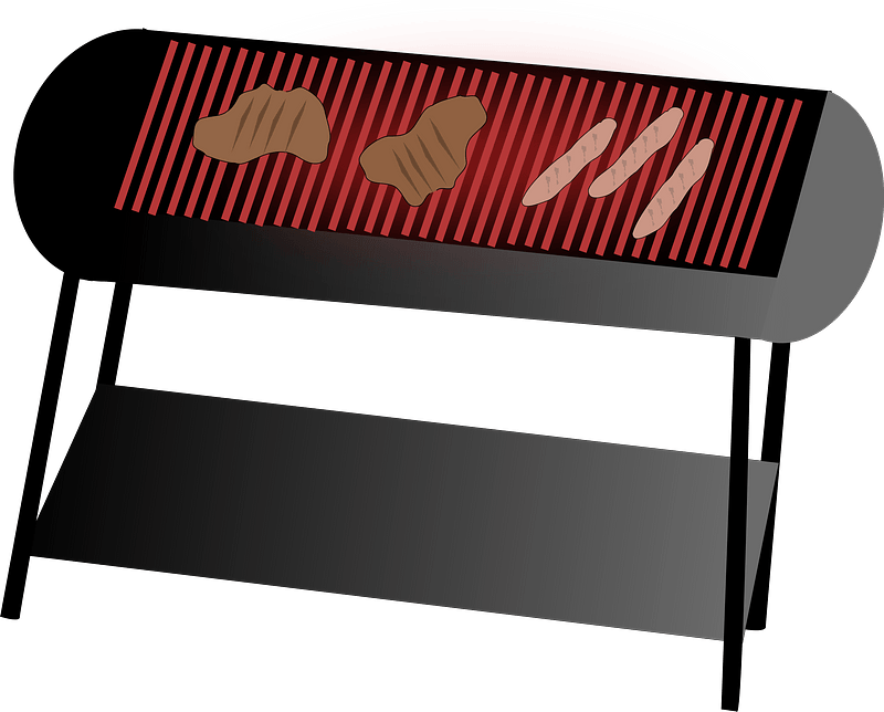 Vector Barbecue Grill PNG Transparent Image