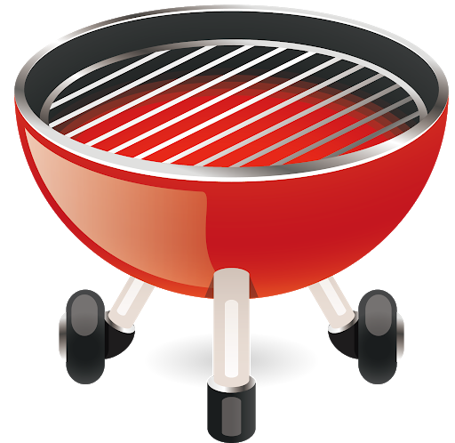 Vektor barbecue grill Transparan PNG