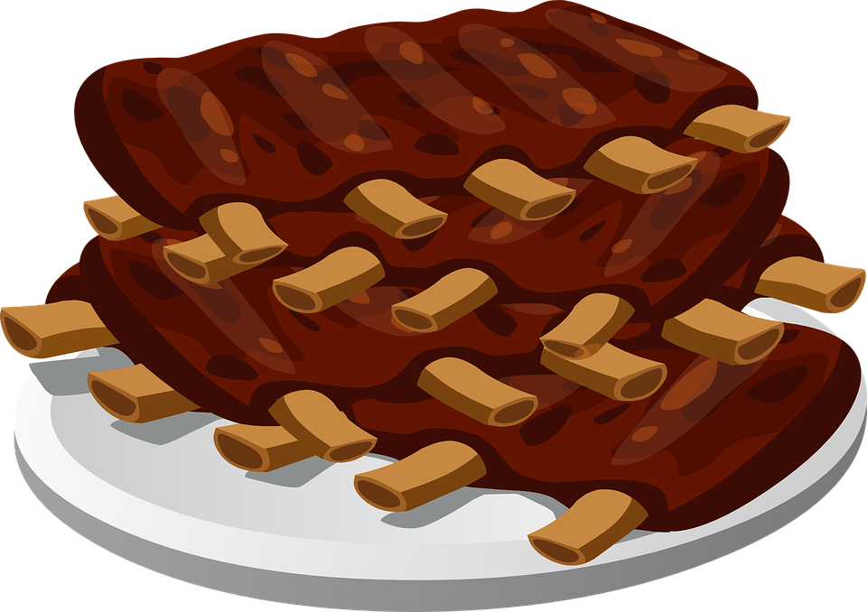 Vector barbecue plate Transparent PNG