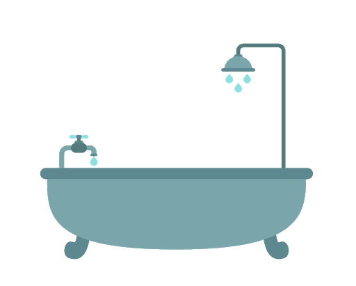 Vector bañera transparente PNG
