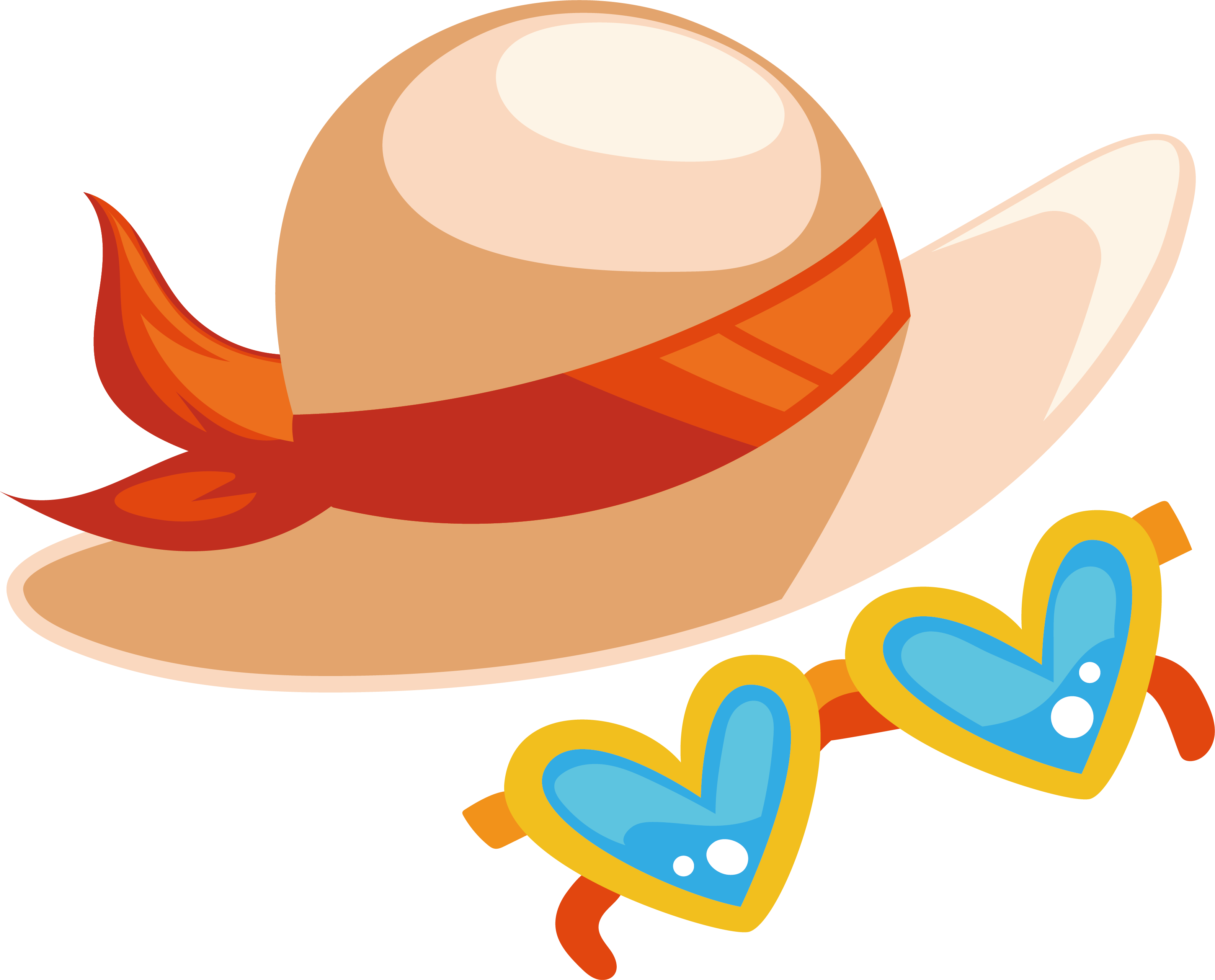 Vector Beach Hat PNG Image