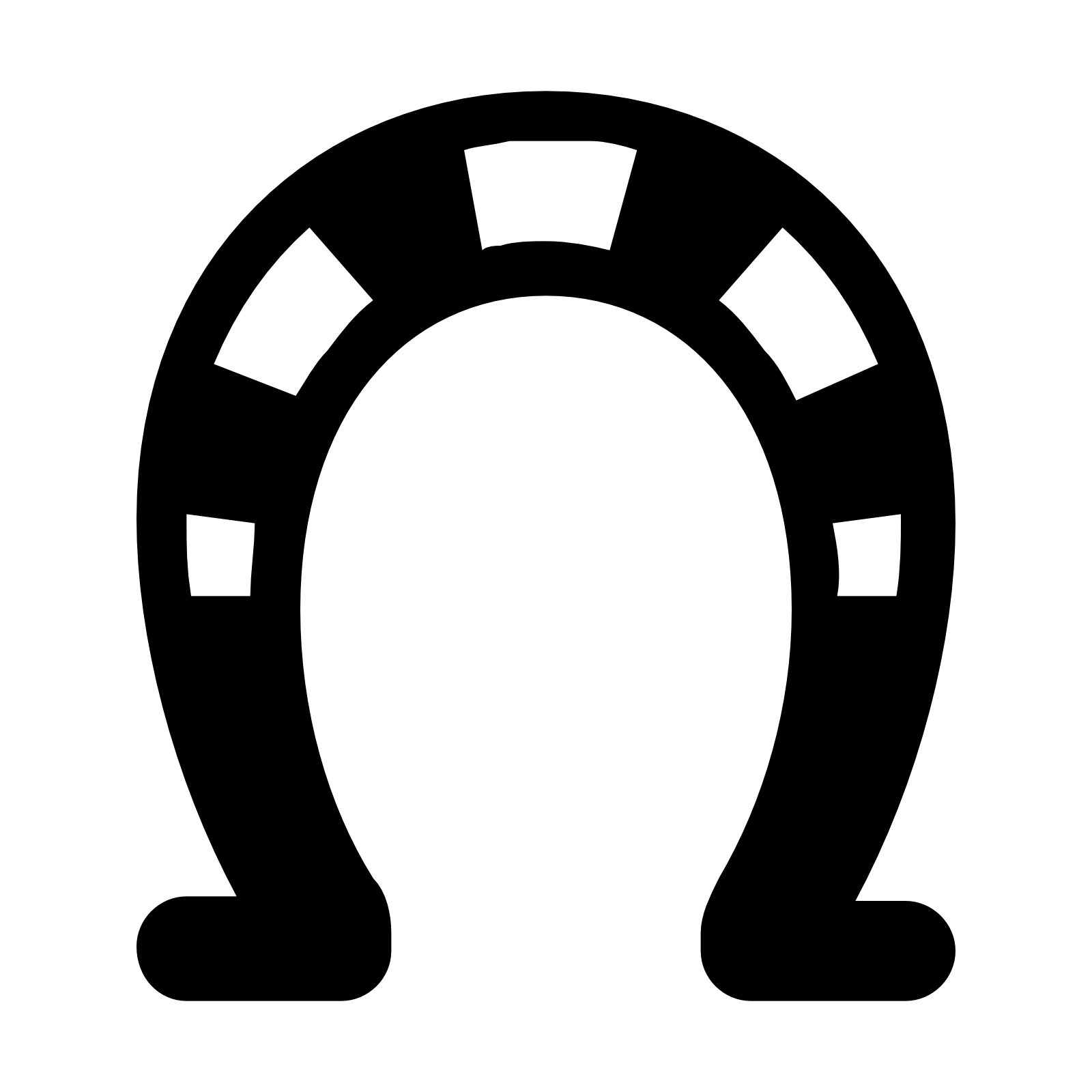 Immagine del PNG di ferro di cavallo nero di vettore