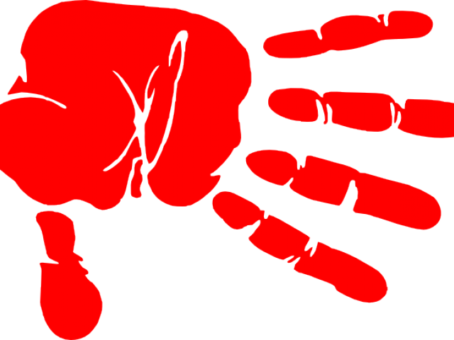 Vector sangrento mão transparente PNG