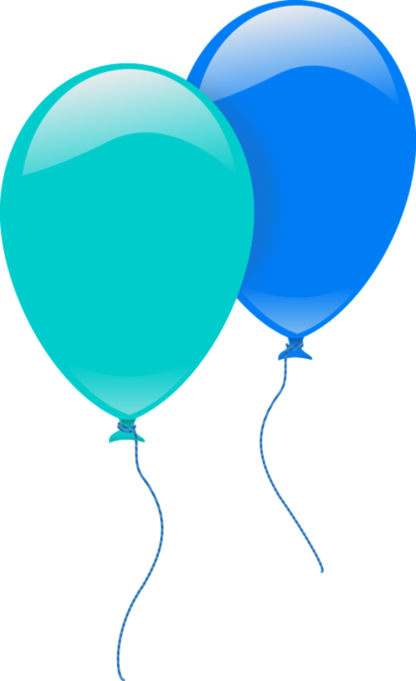 Vector blauwe ballon Transparante PNG