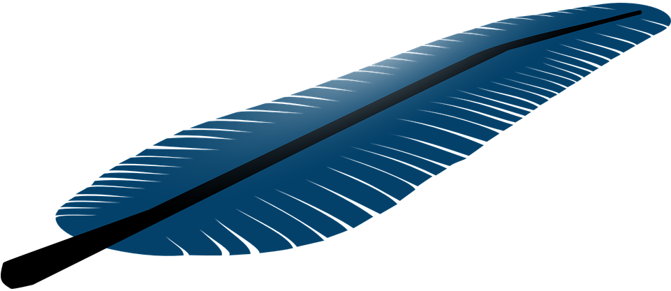 Vector Blue Feather PNG File