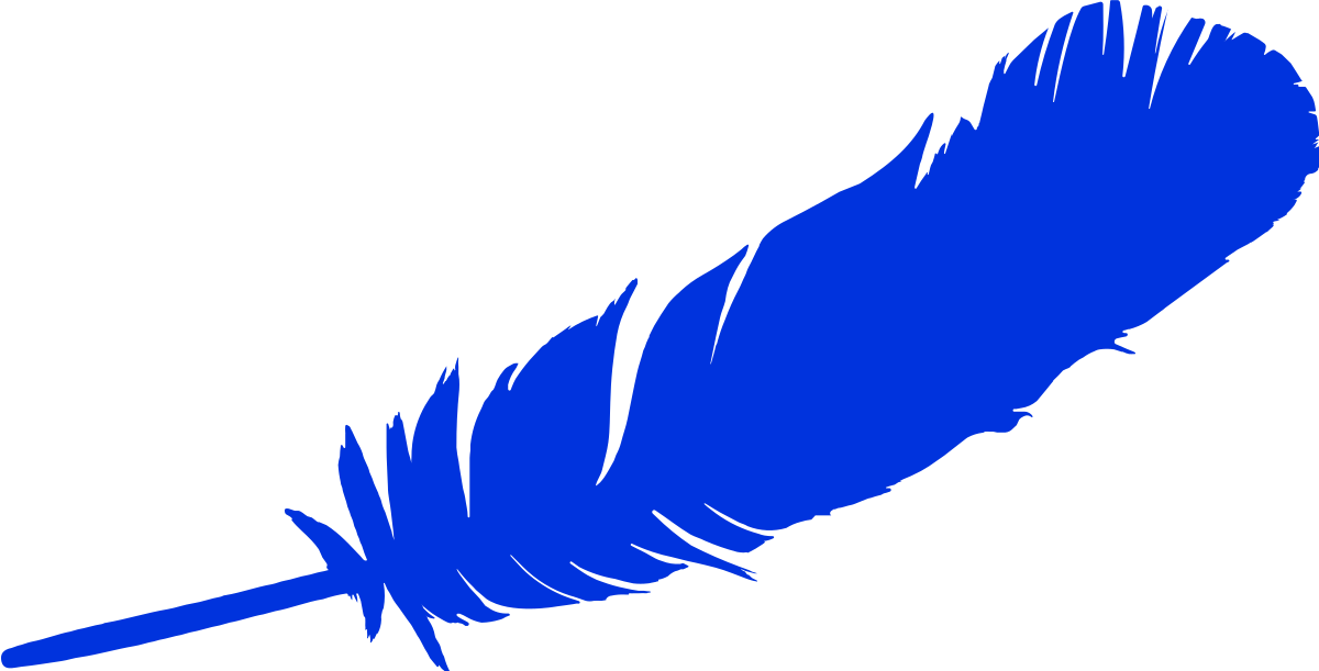 Вектор синие перо PNG фото