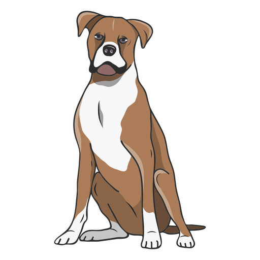Vector Boxer Dog Transparent PNG