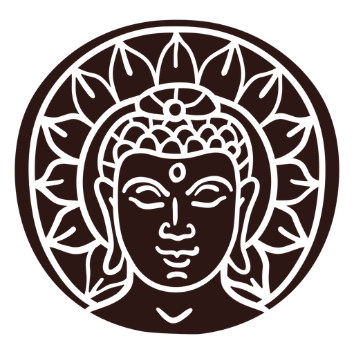 Vector Buddha Face PNG File