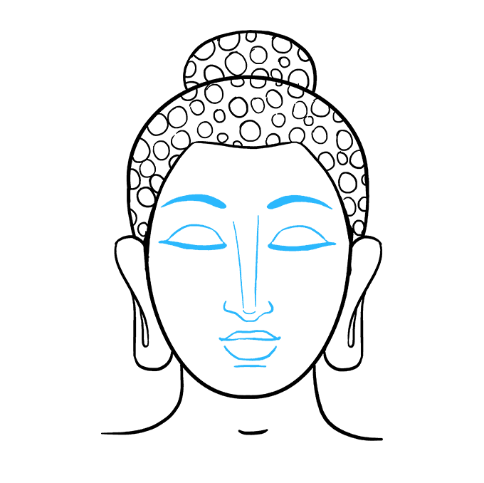 Vector Buddha Face PNG Image