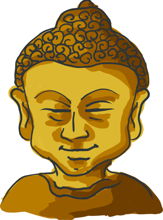 Vector Buddha Face Transparent Background