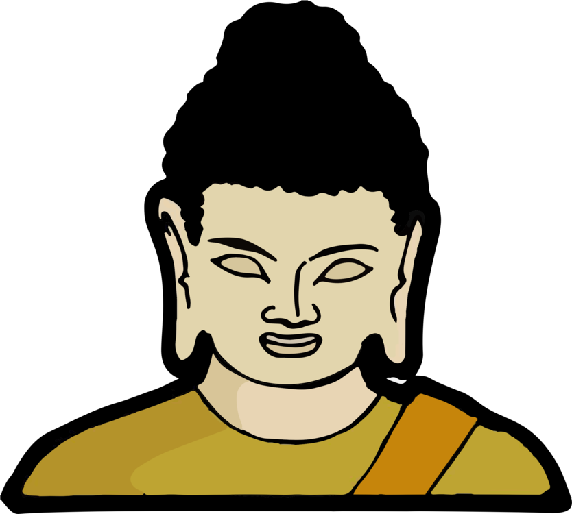 Vecteur Bouddha visage PNG Transparent