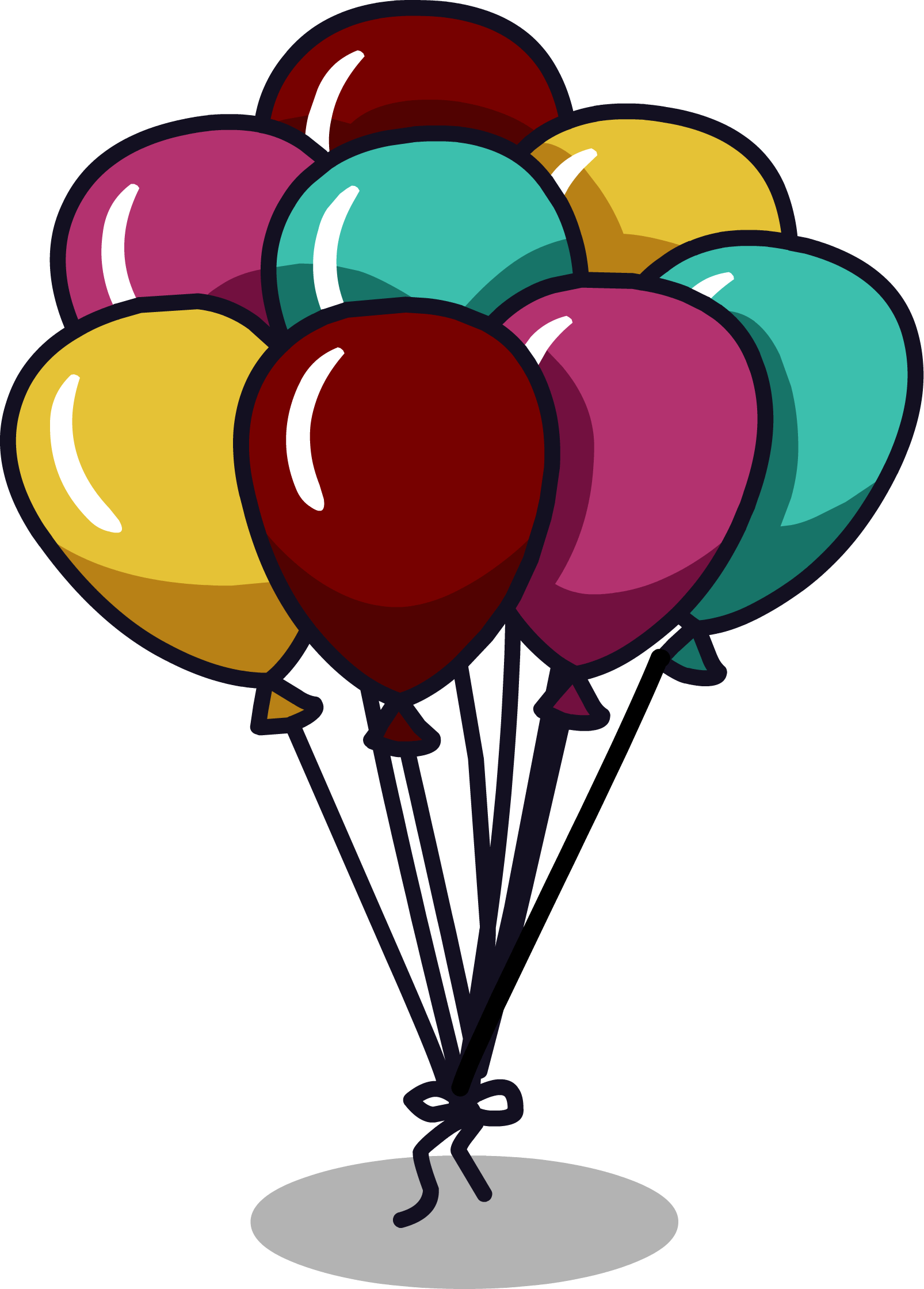 Vector Bunch of Balloons PNG Transparent Image