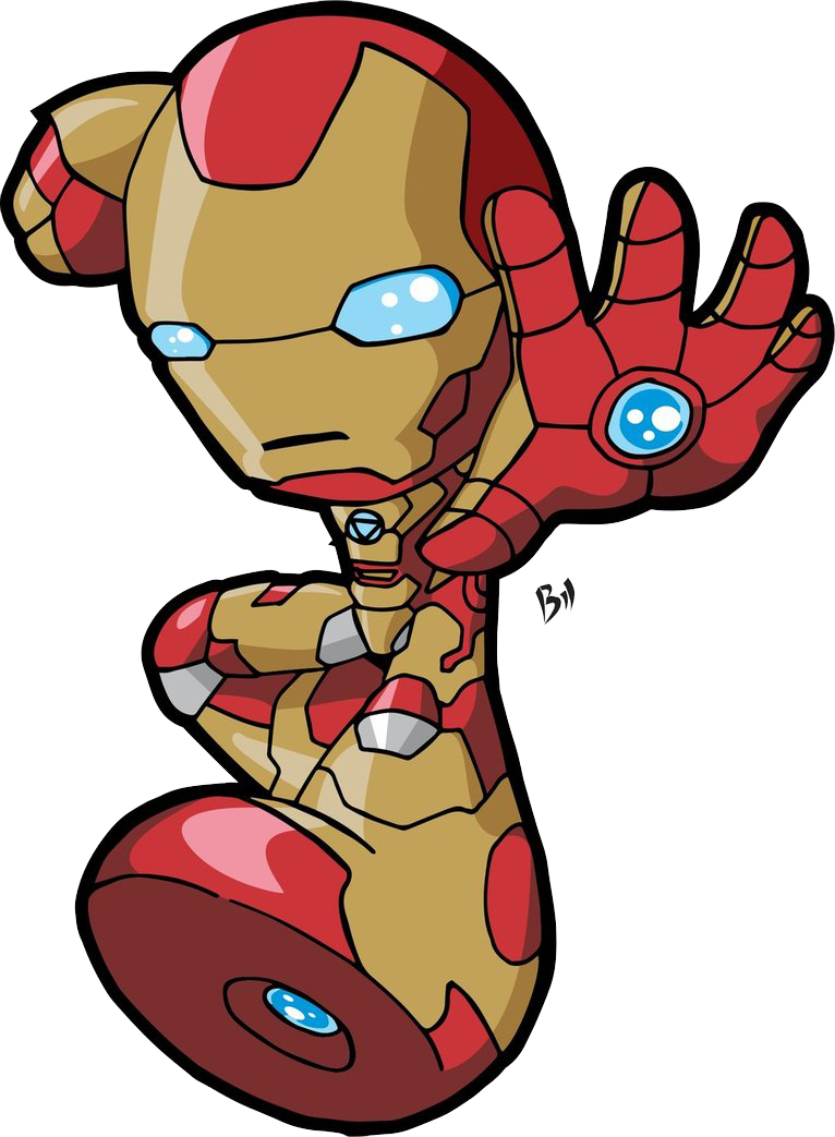 Vector Chibi Iron Man PNG Image