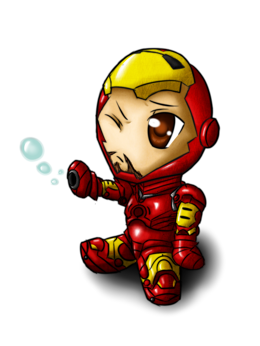 Vector Chibi Iron Man PNG Transparent Image