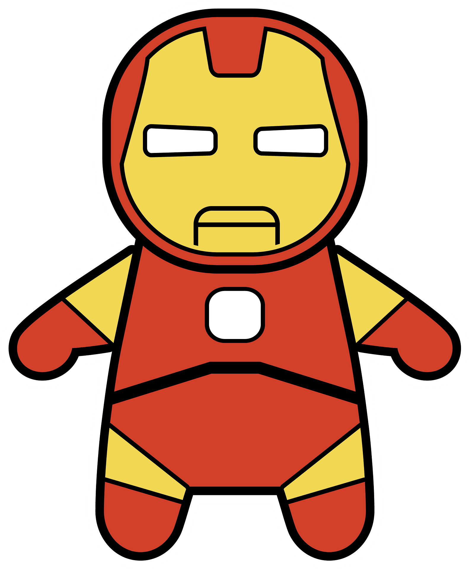 Vector Chibi Iron Man Transparent PNG