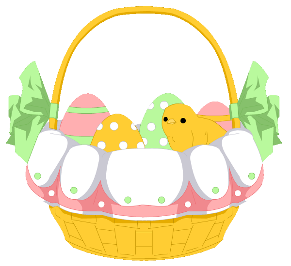 Vector Easter Egg Basket PNG HD