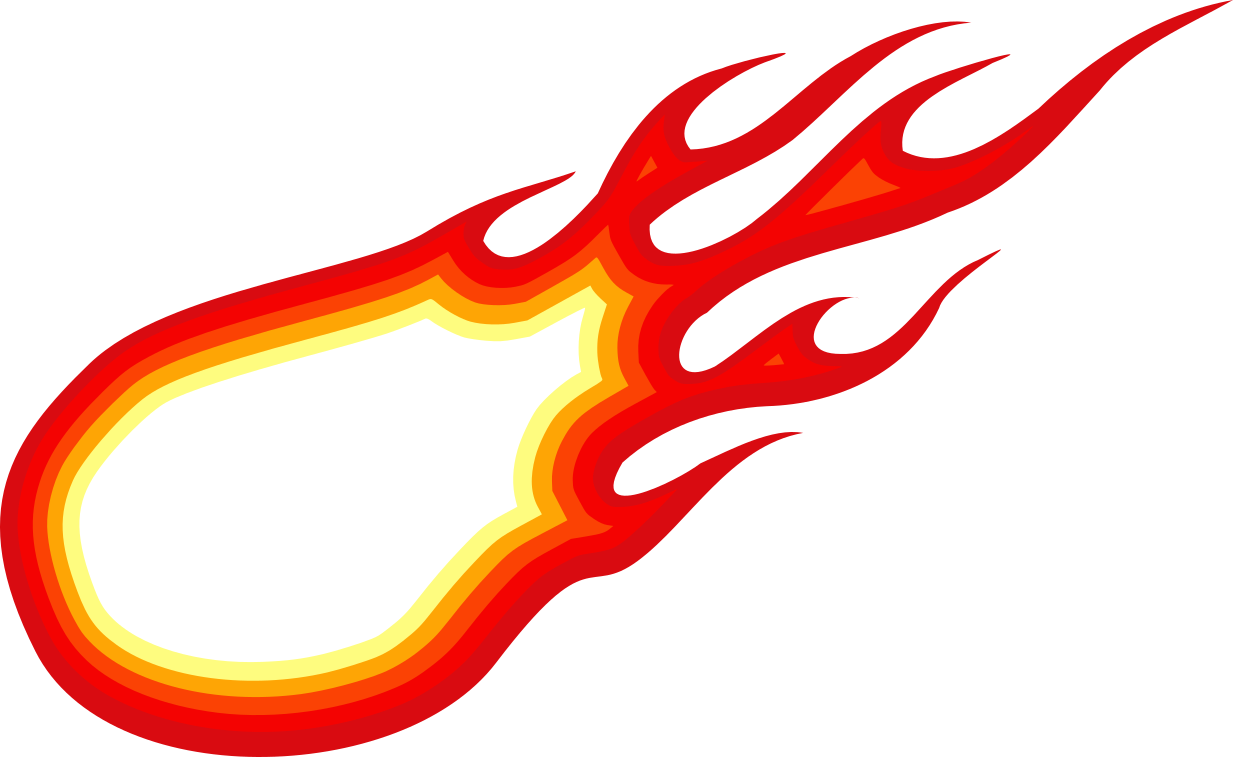 Vector Fireball PNG Transparent Image