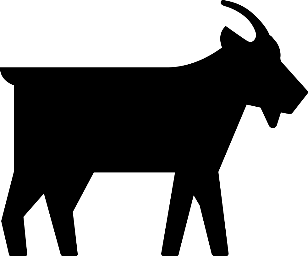 Clipart noir de chèvre vectorielle PNG