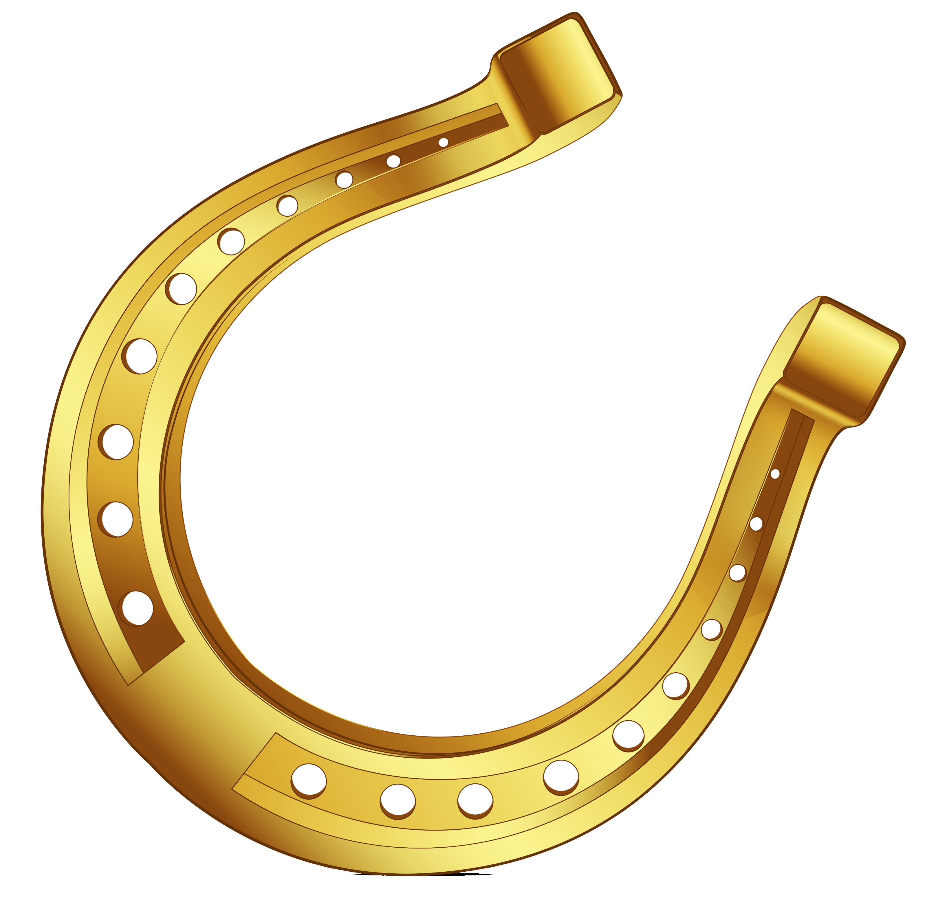 Vector Gold Horseshoe Transparent PNG