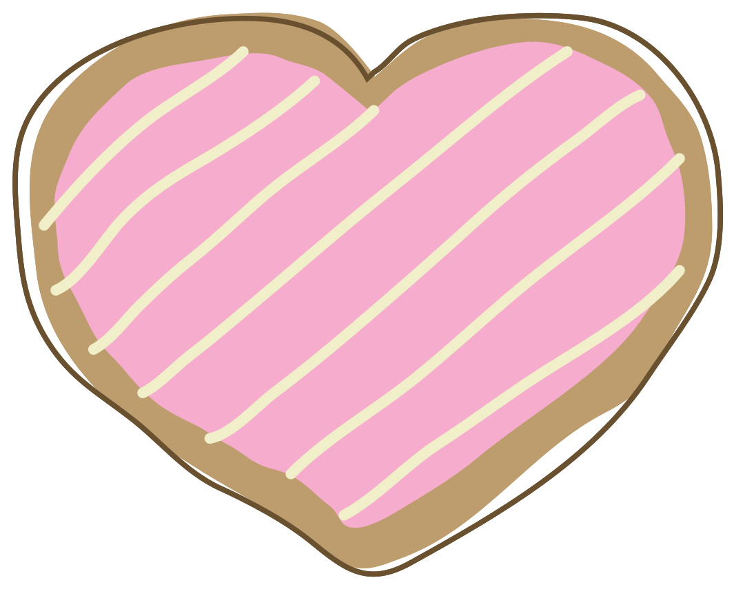 Vector Heart Cookie PNG Clipart