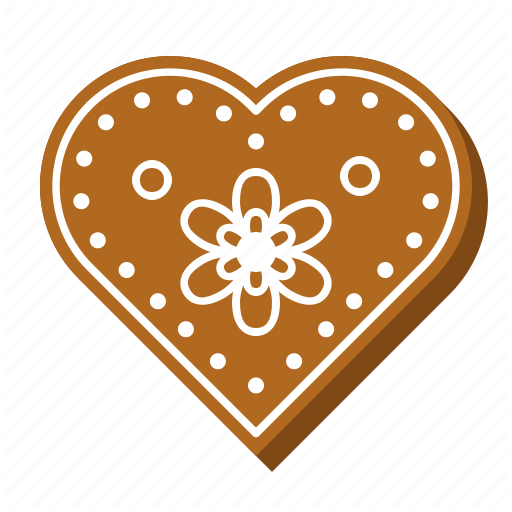 Vector Heart Cookie PNG File