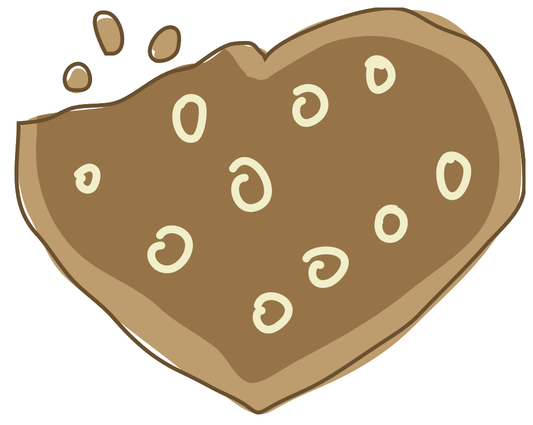 Imagem transparente de biscoito de coração de vetor
