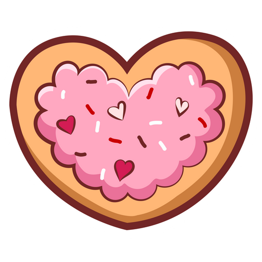 Vector Heart Cookie Transparent PNG