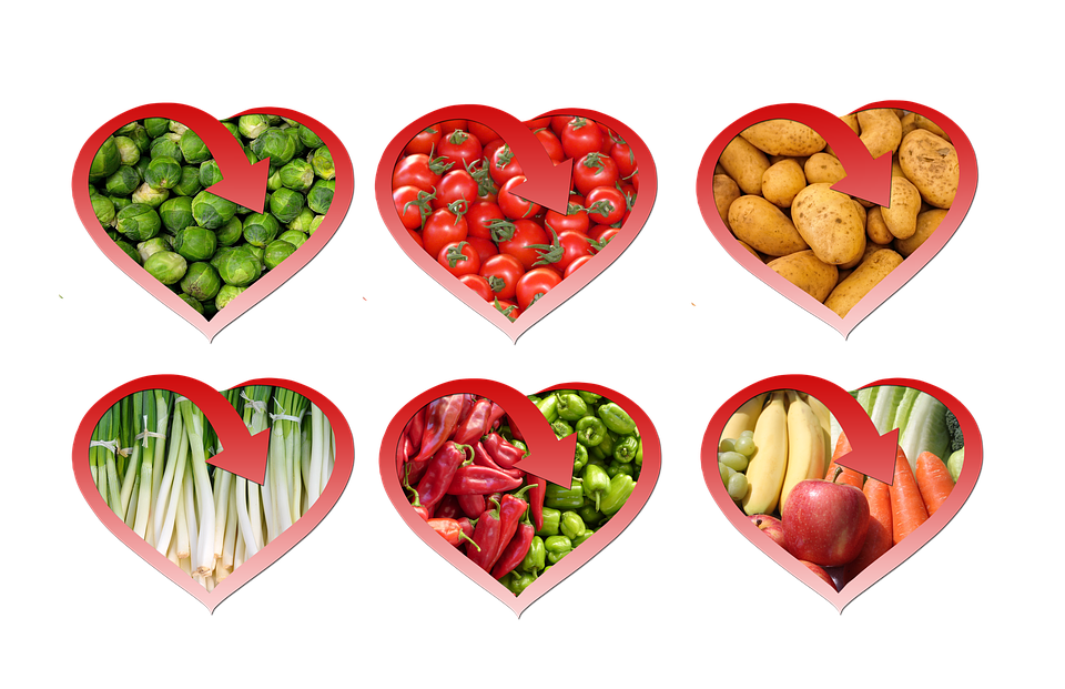 Vector Heart Vegetables PNG Clipart