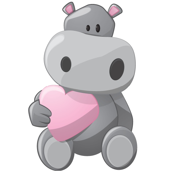 Vector Hippo PNG Transparent Image