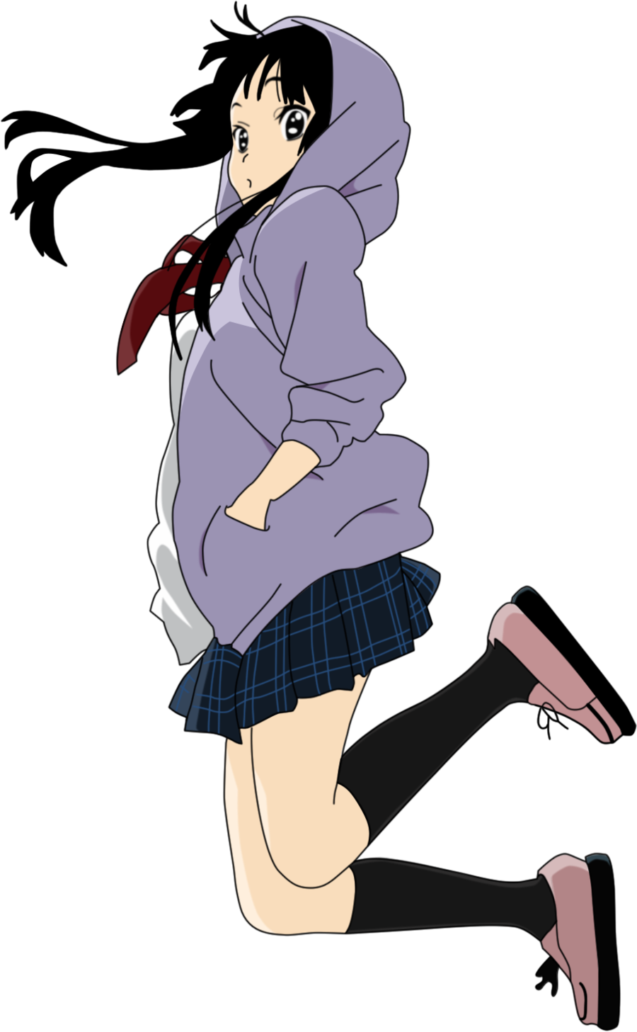 Vector escola anime anime menina fundo transparente