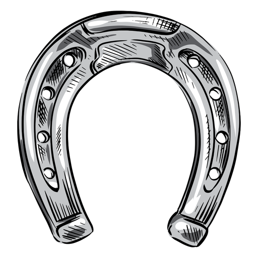 Vector Silver Horseshoe PNG File