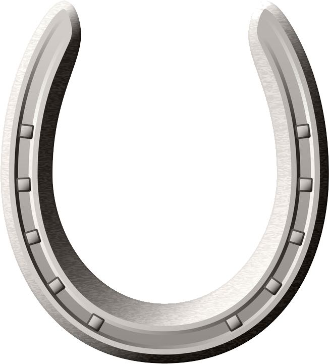 Vector Silver Horseshoe PNG Image