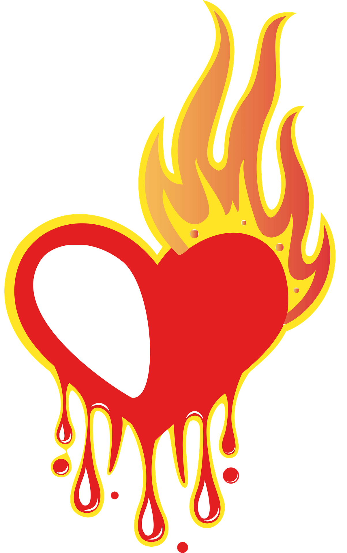 Vektor-Rauch-Feuer-Herz-Effekt Transparenter PNG