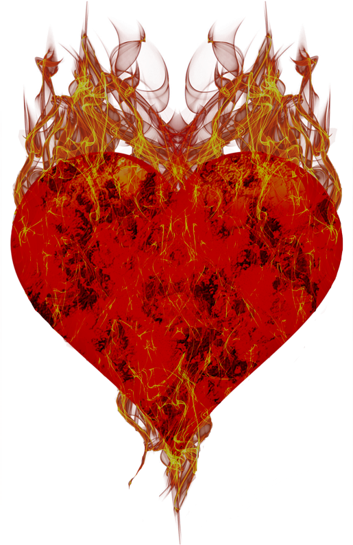 Vector fumaça fogo coração transparente PNG