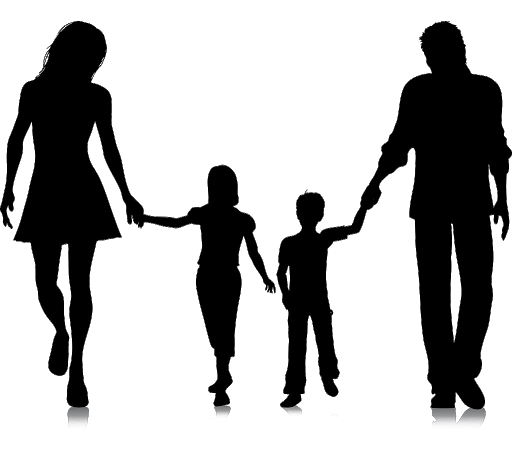 Vector Walking Family PNG Free Download