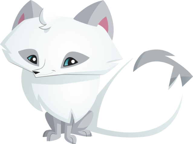 Vector White Arctic Fox PNG Image