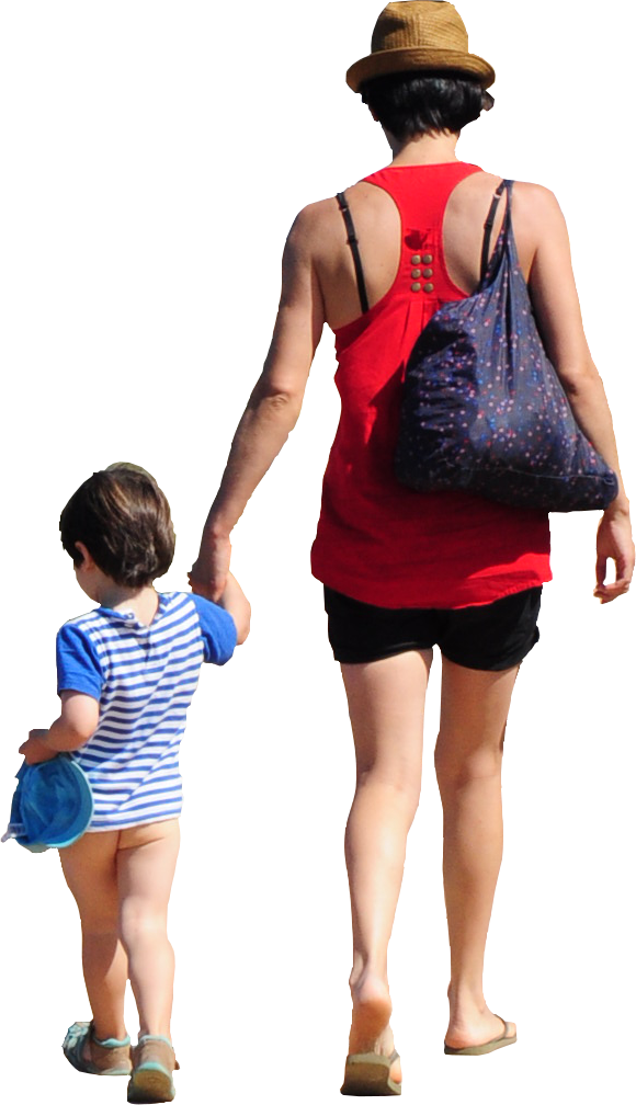 Walking Family Background PNG